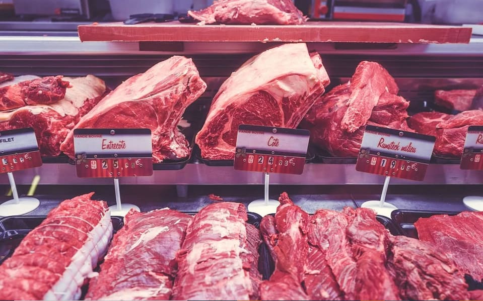 meat in a display